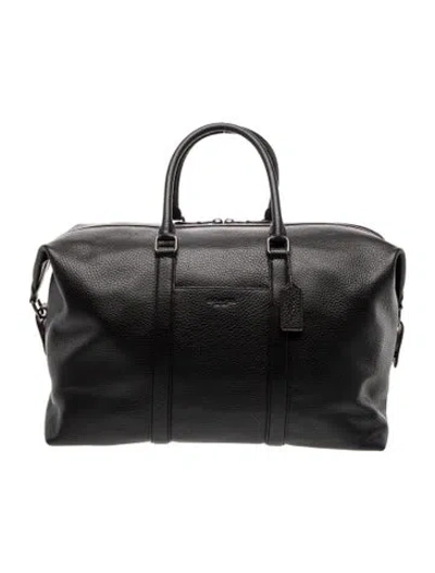 Pre-owned Coach Leather Top Handle Bag In Black