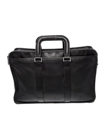 Pre-owned Coach Leather Top Handle Bag In Black