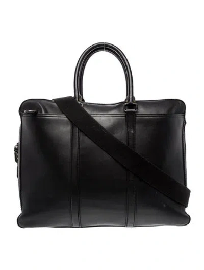 Pre-owned Coach Leather Top Handle Bag In Black