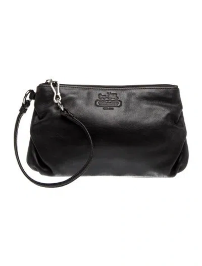 Pre-owned Coach Leather Top Handle Bag In Black