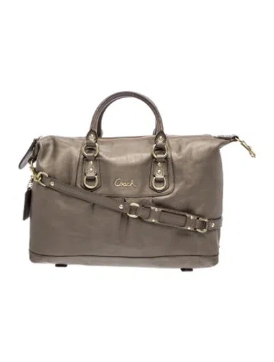 Pre-owned Coach Leather Top Handle Bag In Black