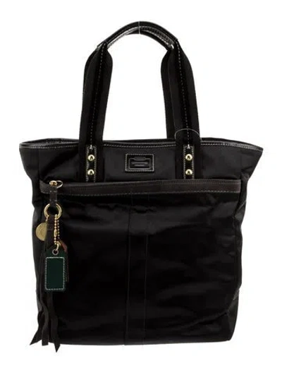 Pre-owned Coach Leather Top Handle Bag In Black
