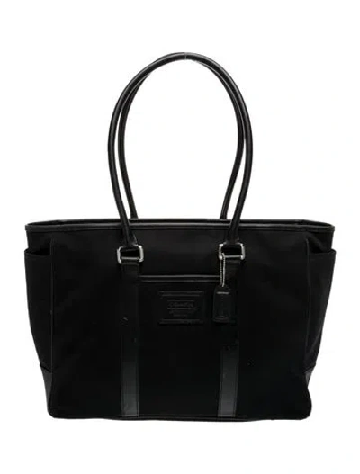 Pre-owned Coach Leather Top Handle Bag In Black
