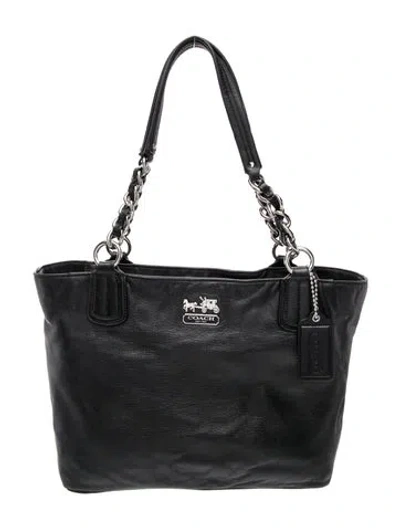 Pre-owned Coach Leather Top Handle Bag In Black