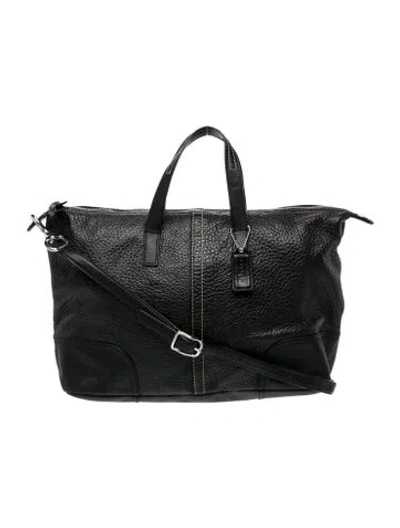 Pre-owned Coach Leather Top Handle Bag In Black