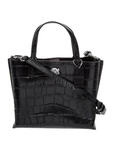 Pre-owned Coach Leather Top Handle Bag In Black