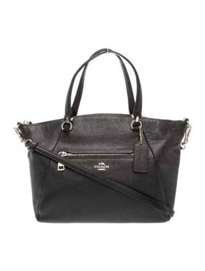 Pre-owned Coach Leather Top Handle Bag In Black