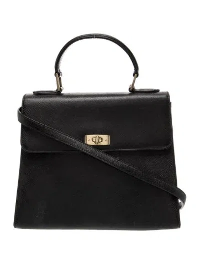 Pre-owned Coach Leather Top Handle Bag In Black