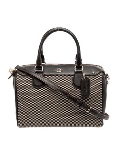 Pre-owned Coach Leather Top Handle Bag In Black