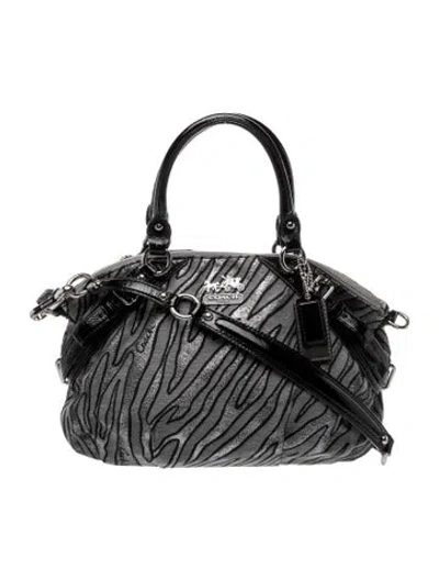 Pre-owned Coach Leather Top Handle Bag In Black