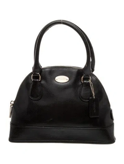 Pre-owned Coach Leather Top Handle Bag In Black