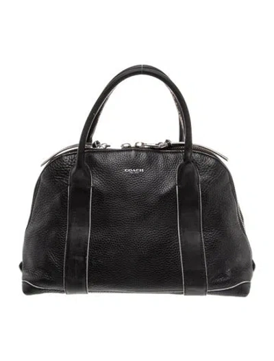 Pre-owned Coach Leather Top Handle Bag In Black