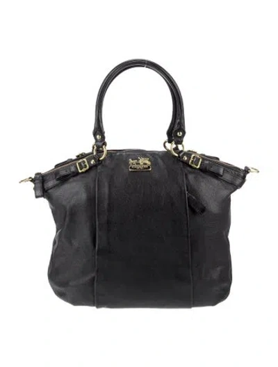 Pre-owned Coach Leather Top Handle Bag In Black