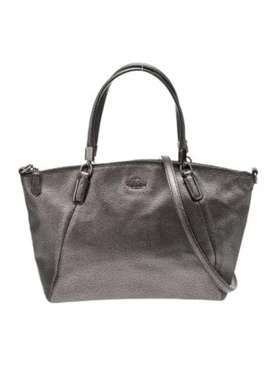 Pre-owned Coach Leather Top Handle Bag In Black