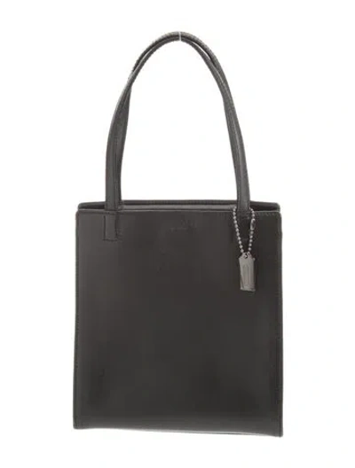 Pre-owned Coach Leather Top Handle Bag In Black