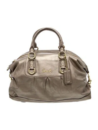 Pre-owned Coach Leather Top Handle Bag In Black