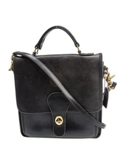 Pre-owned Coach Leather Top Handle Bag In Black