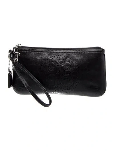 Pre-owned Coach Leather Top Handle Bag In Black