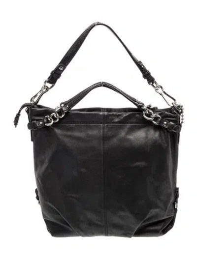 Pre-owned Coach Leather Top Handle Bag In Black