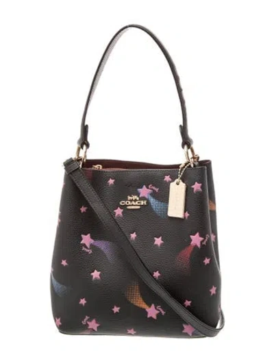 Pre-owned Coach Leather Top Handle Bag In Black