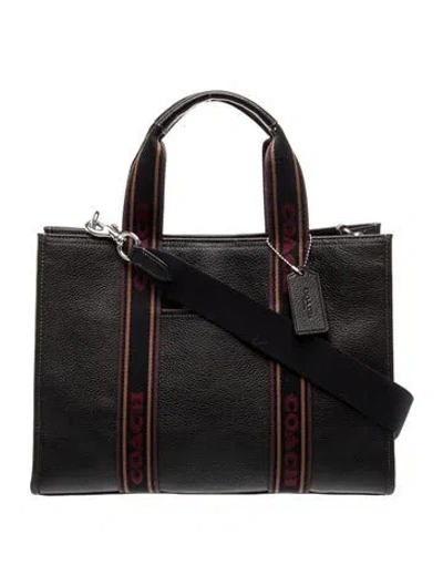 Pre-owned Coach Leather Top Handle Bag In Black