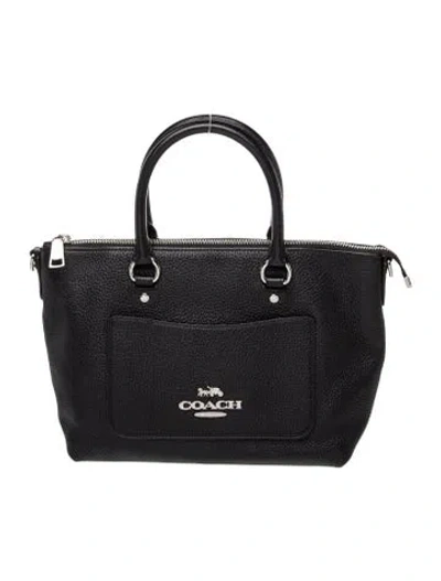 Pre-owned Coach Leather Top Handle Bag In Black