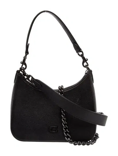 Pre-owned Coach Leather Top Handle Bag In Black