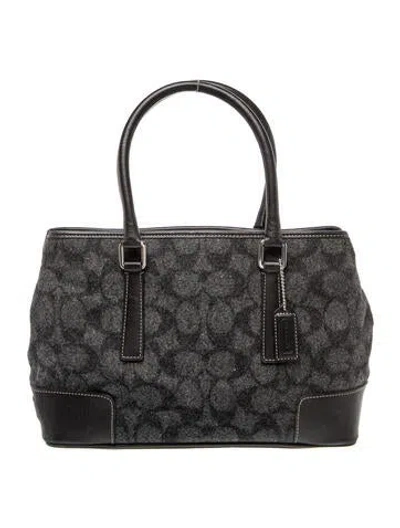 Pre-owned Coach Leather Top Handle Bag In Black
