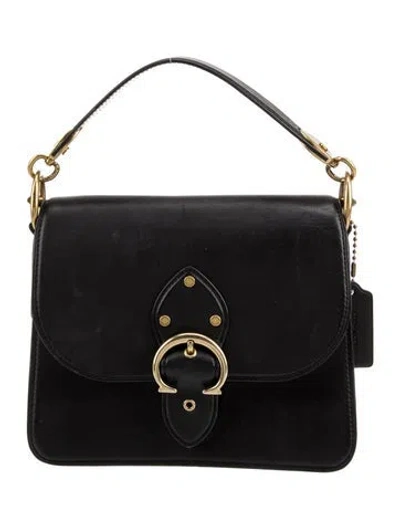 Pre-owned Coach Leather Top Handle Bag In Black