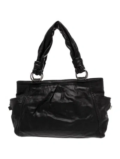 Pre-owned Coach Leather Top Handle Bag In Black