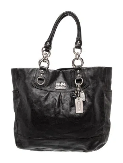 Pre-owned Coach Leather Top Handle Bag In Black