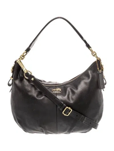 Pre-owned Coach Leather Top Handle Bag In Black