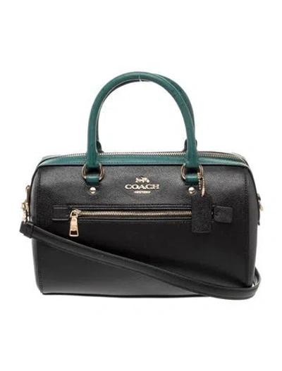 Pre-owned Coach Leather Top Handle Bag In Black
