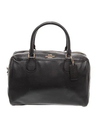 Pre-owned Coach Leather Top Handle Bag In Black