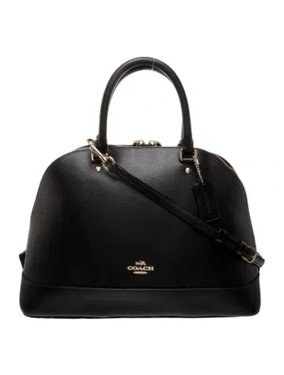 Pre-owned Coach Leather Top Handle Bag In Black