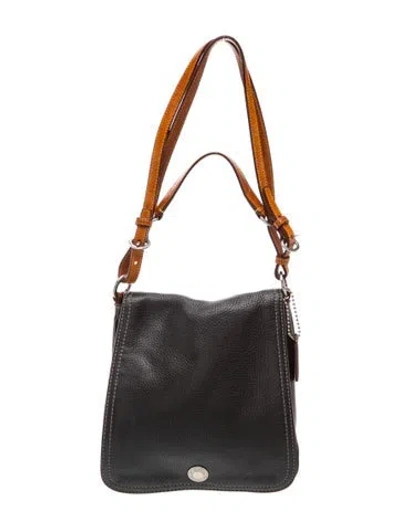 Pre-owned Coach Leather Top Handle Bag In Black
