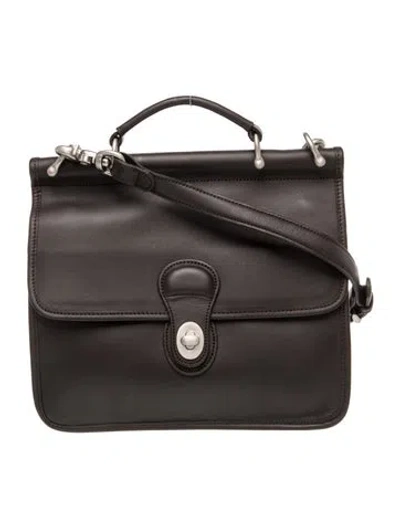 Pre-owned Coach Leather Top Handle Bag In Black