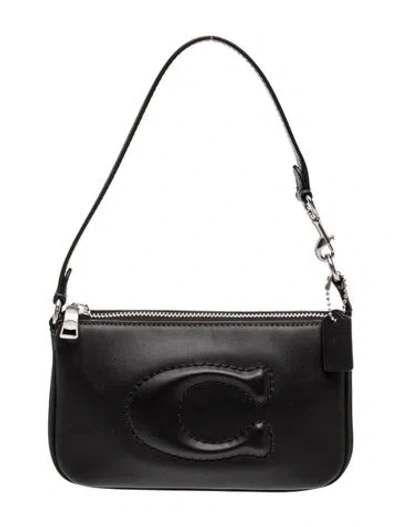 Pre-owned Coach Leather Top Handle Bag In Black