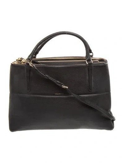 Pre-owned Coach Leather Top Handle Bag In Black