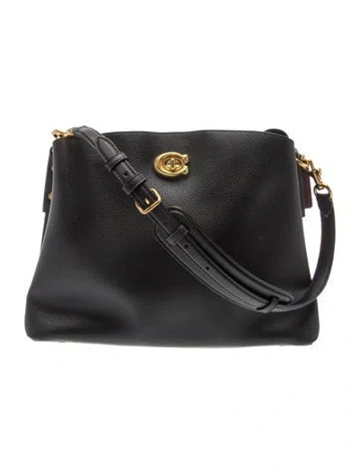 Pre-owned Coach Leather Top Handle Bag In Black