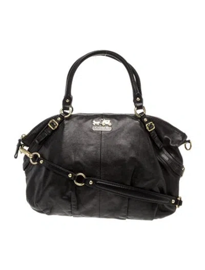 Pre-owned Coach Leather Top Handle Bag In Black