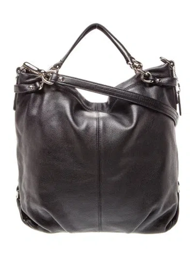 Pre-owned Coach Leather Top Handle Bag In Black