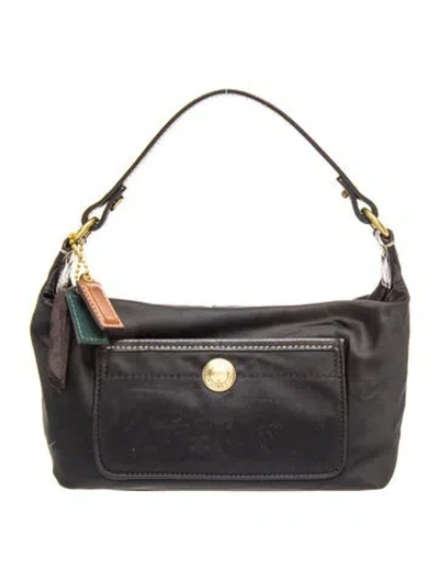 Pre-owned Coach Leather Top Handle Bag In Black