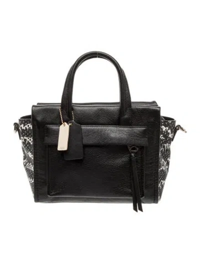 Pre-owned Coach Leather Top Handle Bag In Black