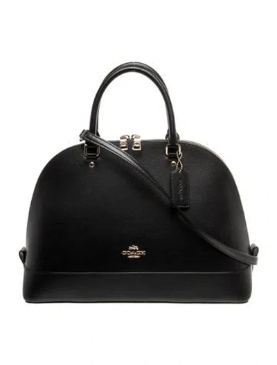 Pre-owned Coach Leather Top Handle Bag In Black