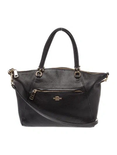 Pre-owned Coach Leather Top Handle Bag In Black