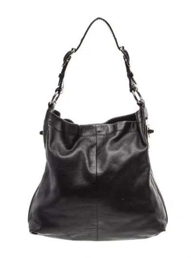 Pre-owned Coach Leather Top Handle Bag In Black