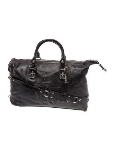 Pre-owned Coach Leather Top Handle Bag In Black