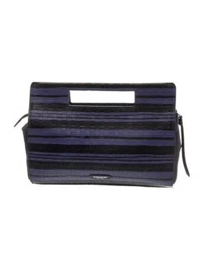 Pre-owned Coach Leather Top Handle Bag In Black