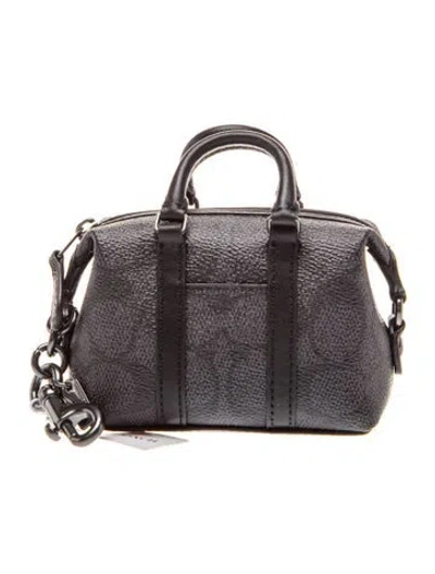 Pre-owned Coach Leather Top Handle Bag In Black